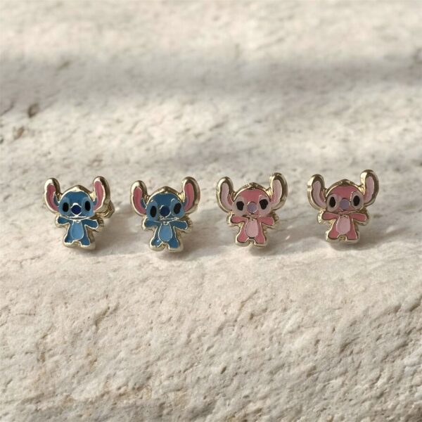 10k solid gold stitch stud earrings screw back